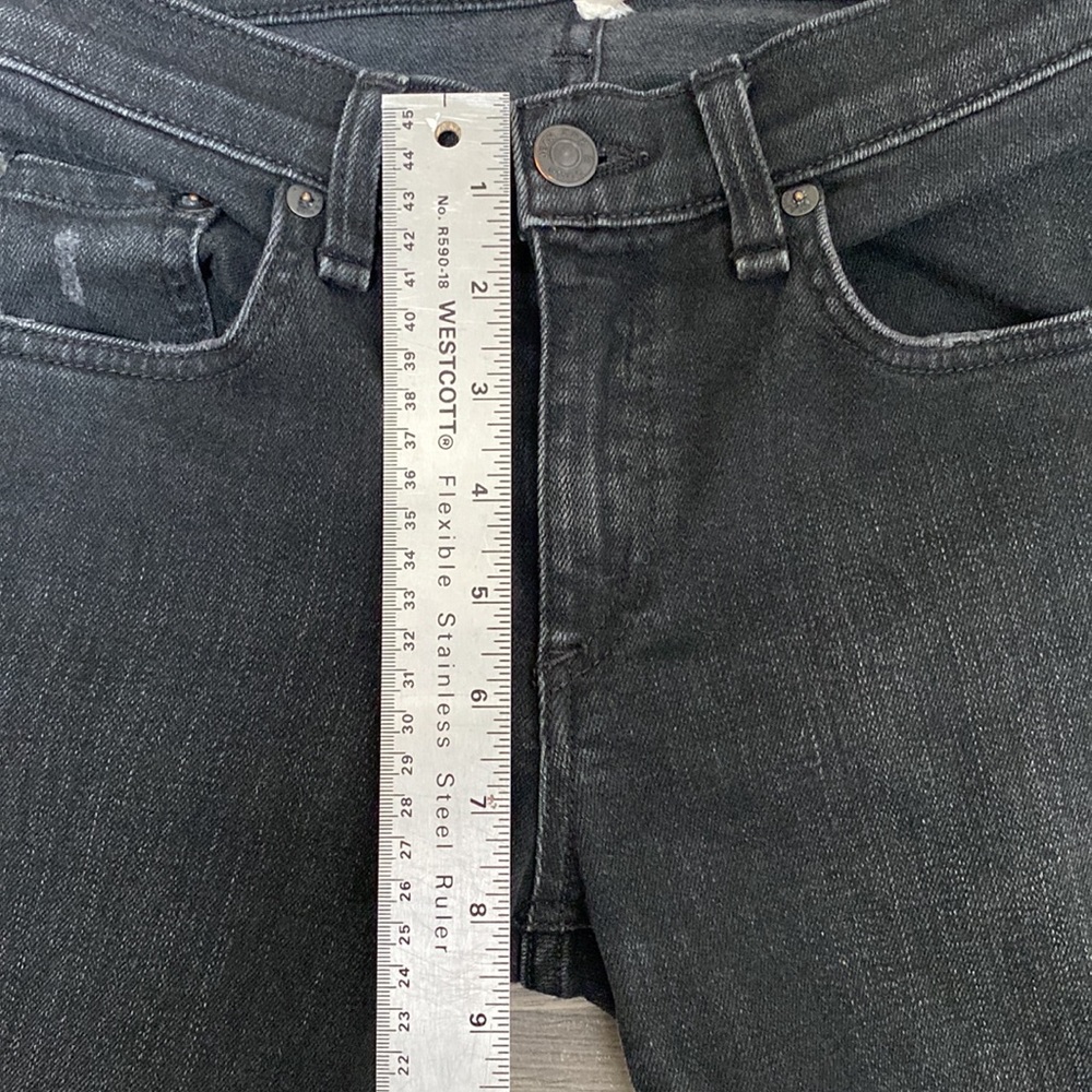 rag & bone Black High-Rise Distressed Skinny Jeans - Picture 6 of 16